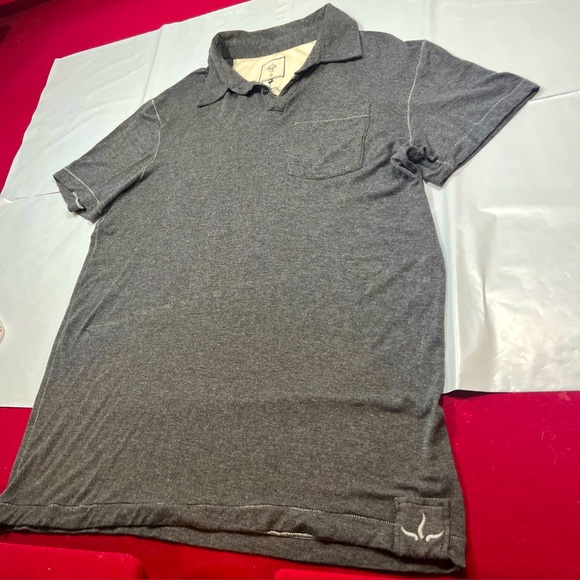 Prana Other - PrAna GRAY polo shirt SOFT Mens Medium Short Sleeve Collared Stretch rayon knit